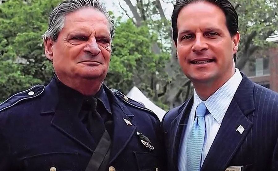 A picture of Elliot and his son in their US Marshal uniforms.