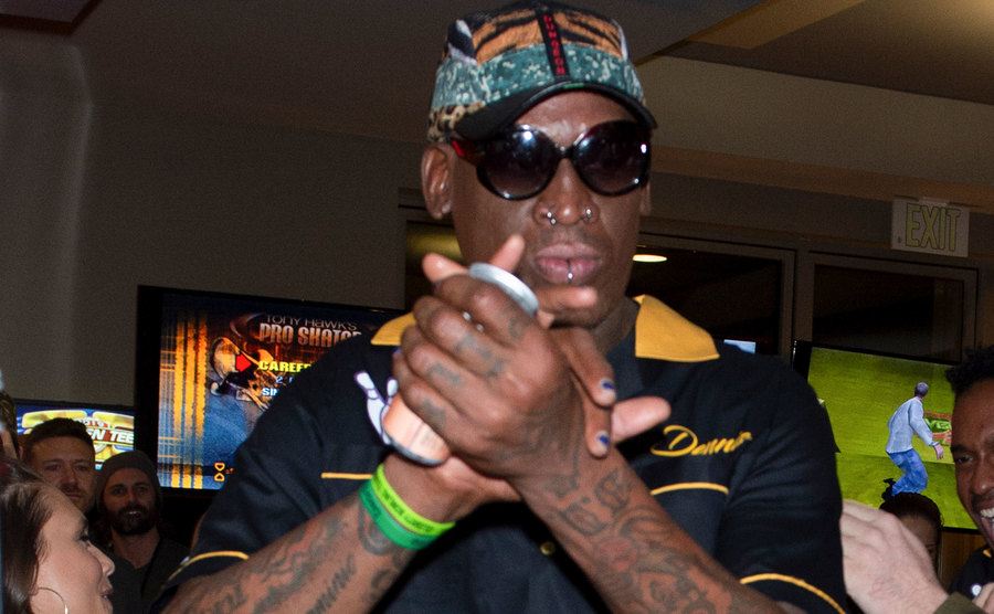A picture of Dennis Rodman.