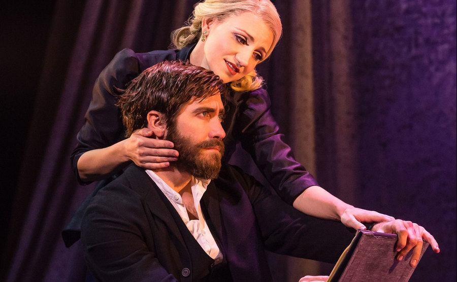 Annaleigh Ashford and Jake Gyllenhaal during the opening night of Sunday In The Park With George. 