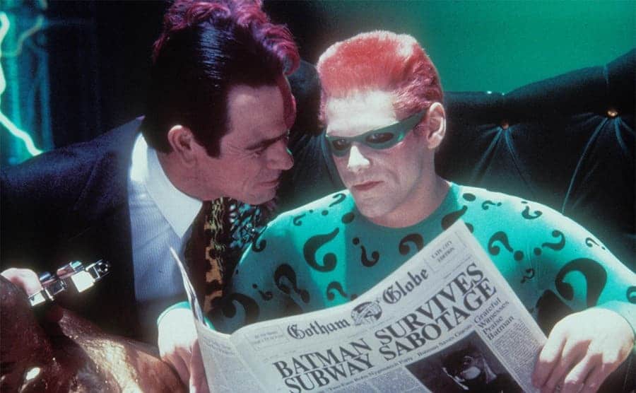 Tommy Lee Jones and Jim Carrey in Batman Forever 1995