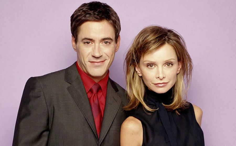 Downey Jr. and Calista Flockhart are in a promotional shot for the television series.