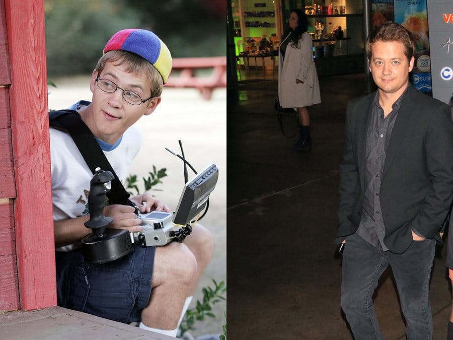 Jason Earles in American Pie Presents Band Camp in 2005. / Jason Earles at the I, Tonya film screening in 2018.
