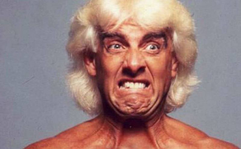 A dated studio portrait of Ric Flair.