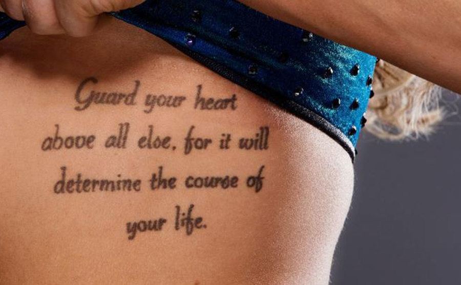 A close-up photo of Charlotte’s tattoo.