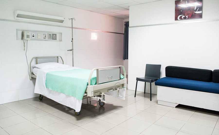 An image of an empty hospital bed.