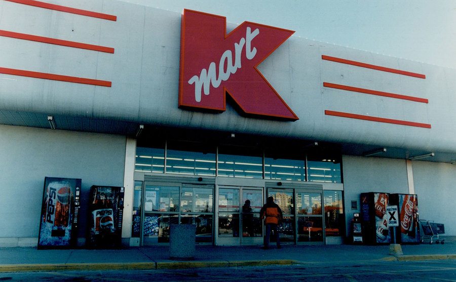 An exterior shot of a Kmart.