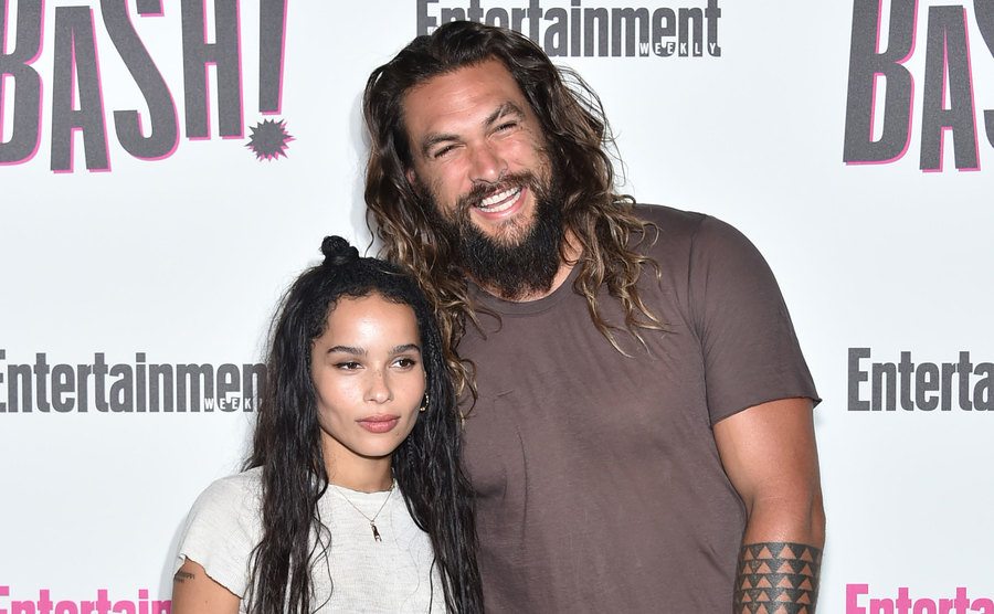 Zoe Kravitz and Jason Momoa attends Entertainment Weekly's Comic-Con Bash. 