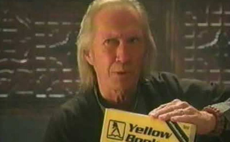 A video still of Carradine for Yellowbook.
