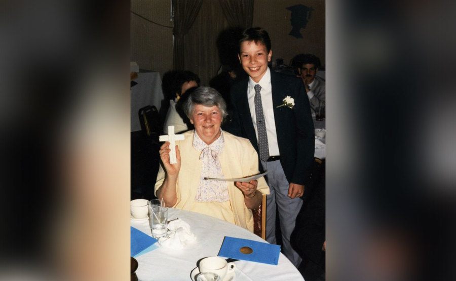 Jimmy Fallon and then St. Mary of the Snow Catholic School first-grade teacher Anne Fulling.