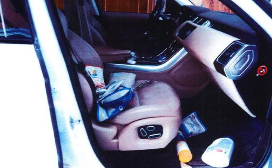An interior photo of Suzanne’s car.