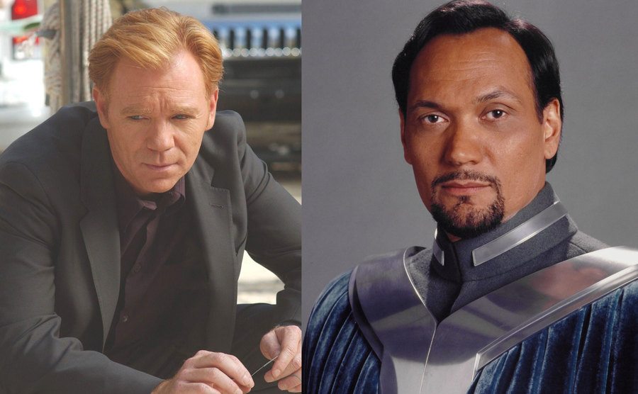 A still of David Curso in CSI: Miami / A promotional portrait of Jimmy Smits for Star Wars.