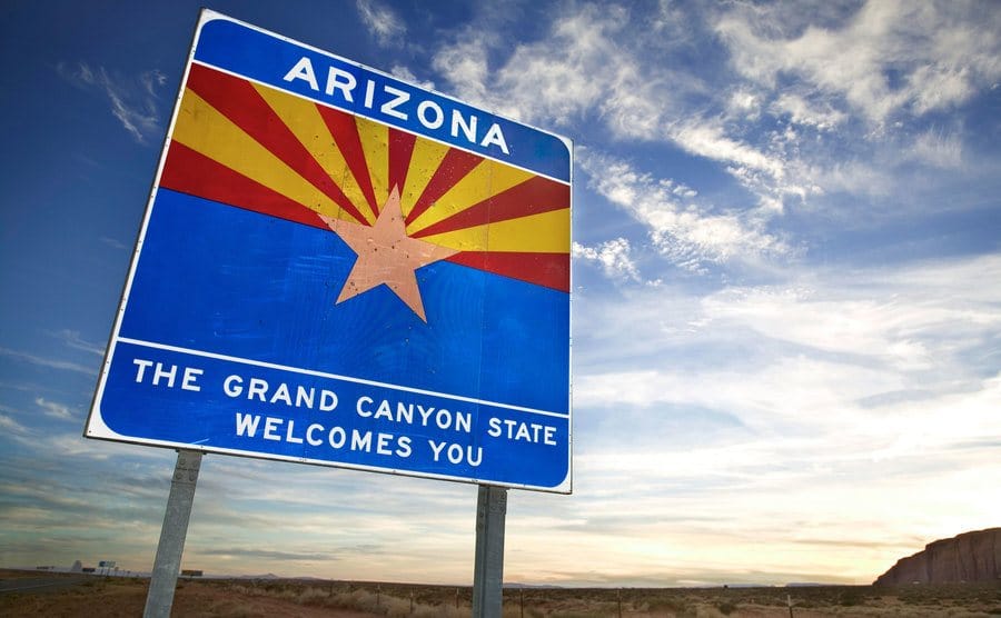 A photo of Arizona’s welcome sign.