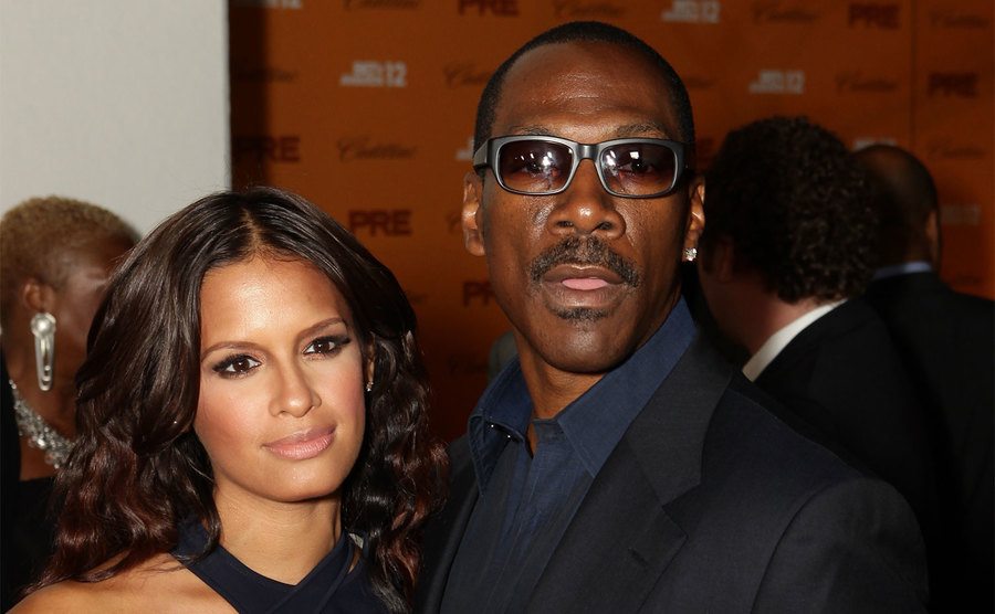 Rocsi Diaz and Eddie Murphy attend an event. 