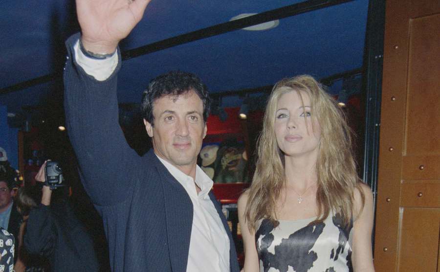 Stallone and Flavin attend an event.