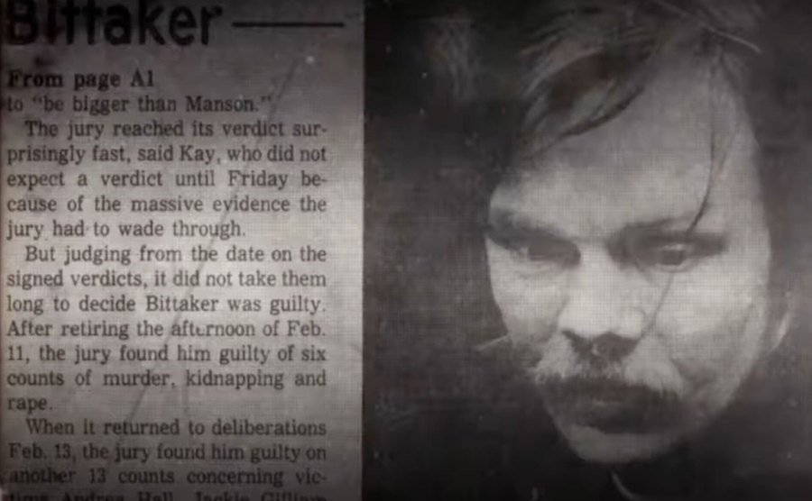 A newspaper clipping of Bittaker.