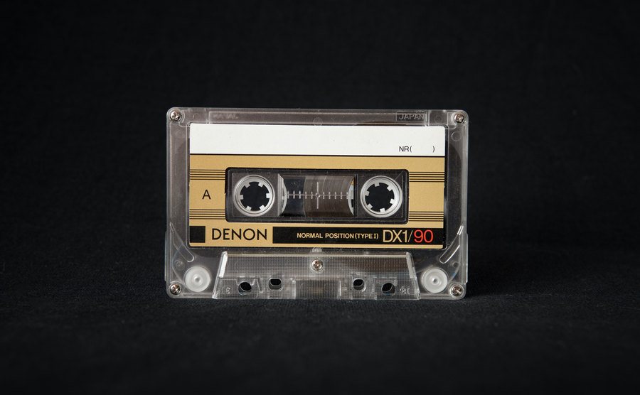 A picture of an audiotape.