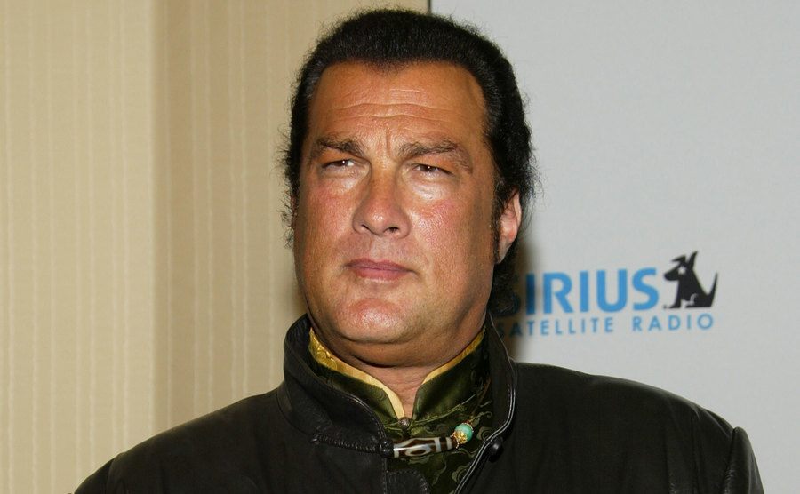 Steven Seagal at the Clive Davis annual Grammy party. 