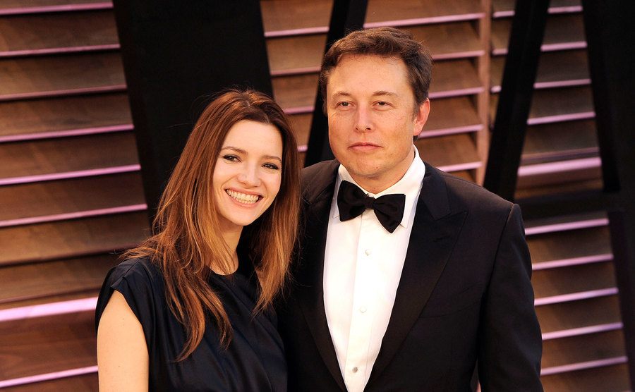 A photo of Talulah Riley and Musk attending an event.