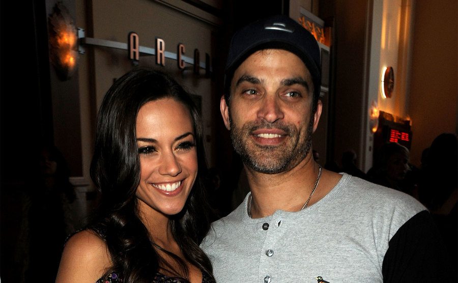 Johnathon Schaech and Jana Kramer arrive at the premiere of The Perfect Game. 