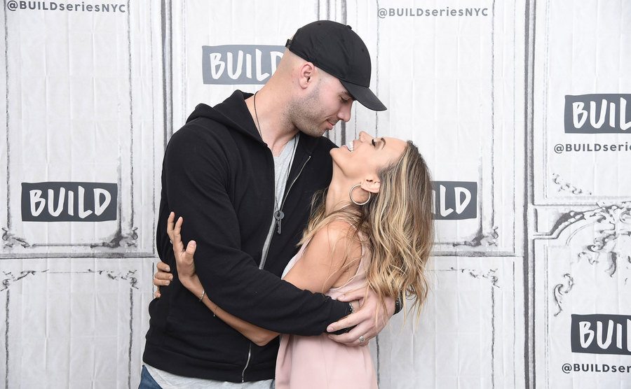 Mike Caussin and Jana Kramer visit the Buiid Series. 