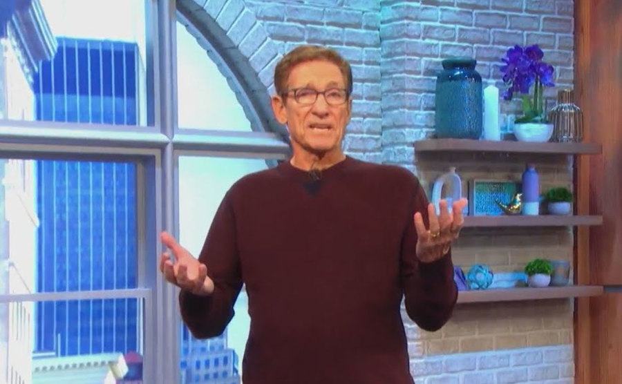 A still of Maury Povich announcing the end of the show.
