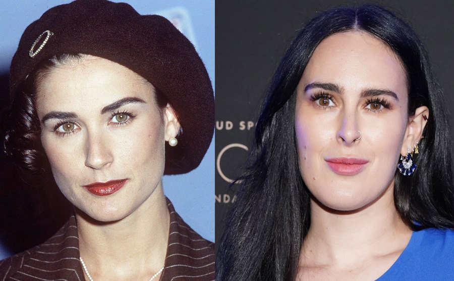 A dated portrait of Demi Moore / A photo of Rumer Willis.