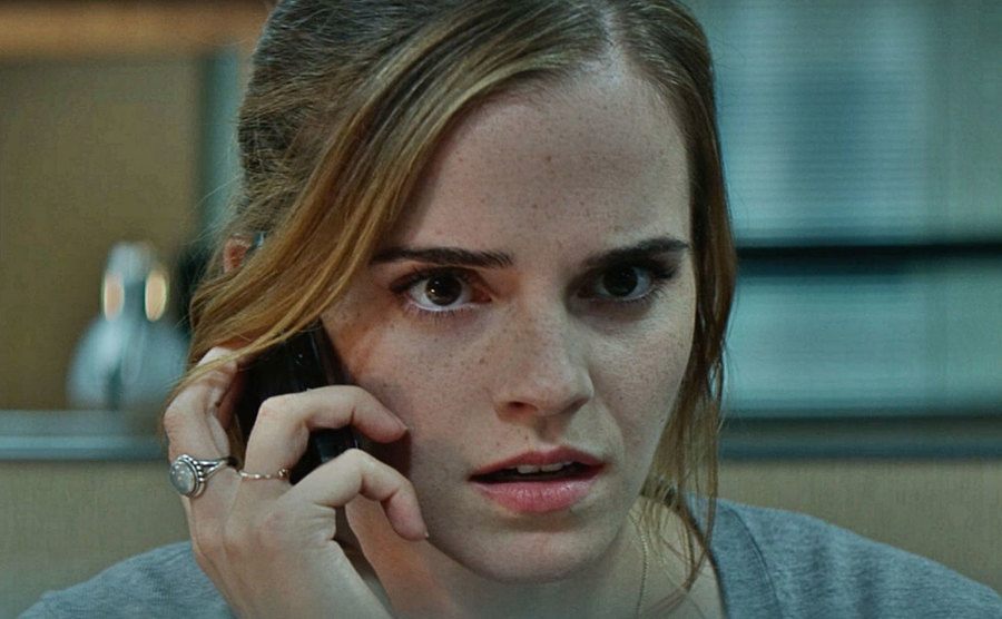 A still of Emma Watson in a scene from the movie The Circle.