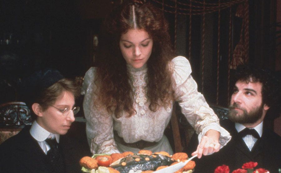 A still of Amy Irving in a scene from Yentl.
