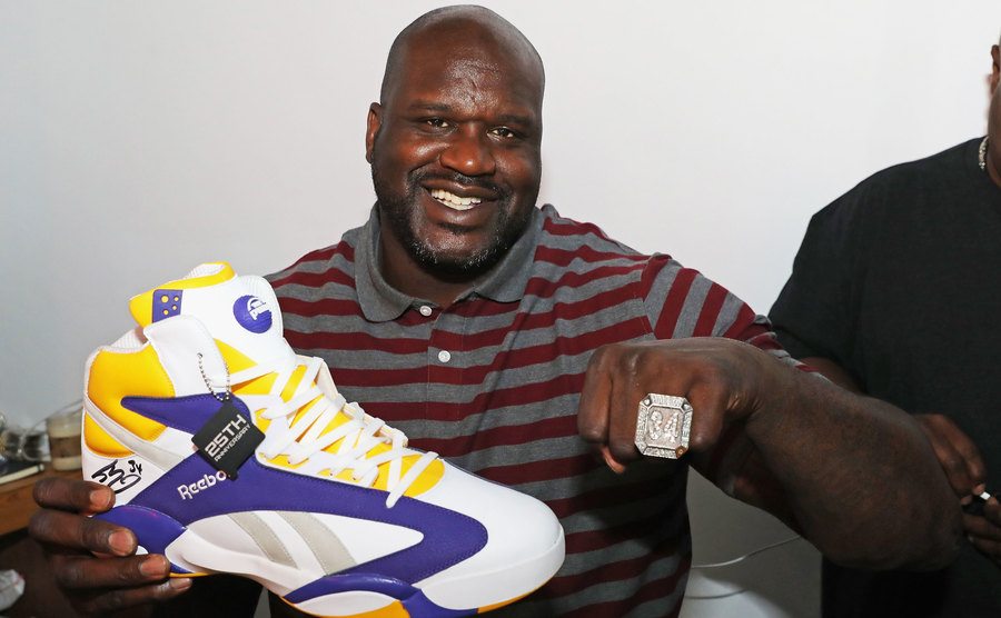 O’Neal promotes his sneakers.