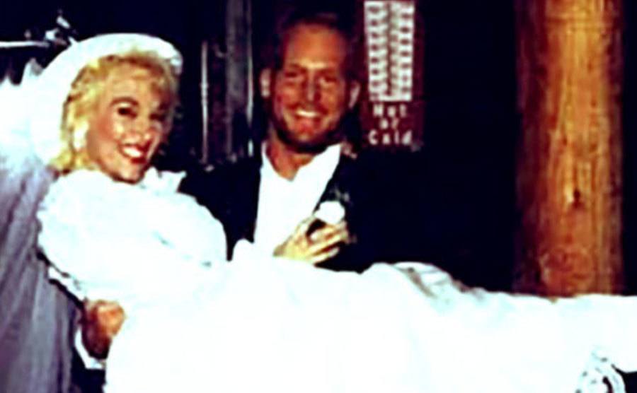 A picture of Steve and Kathryn on their wedding day.