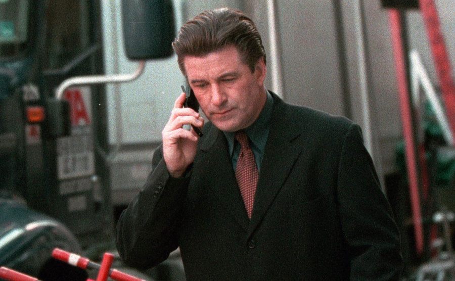 Alec Baldwin is on the set of the movie set of Devil and Daniel Webster.