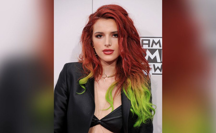 Bella Thorne arrives at the American Music Awards