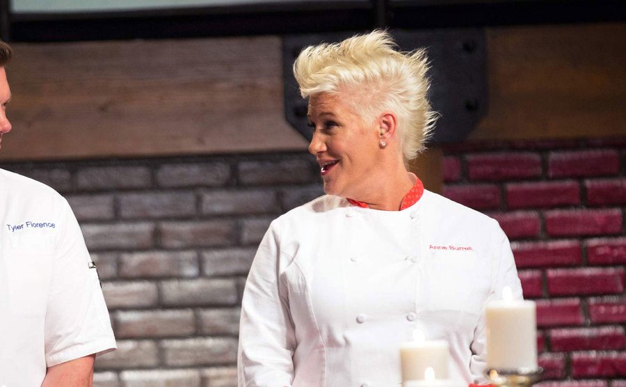 A still of Anne Burrell in an episode from the show.