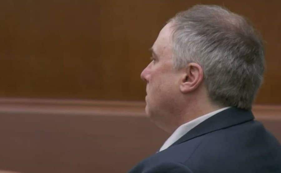 An image of Tim Bass sitting in court.