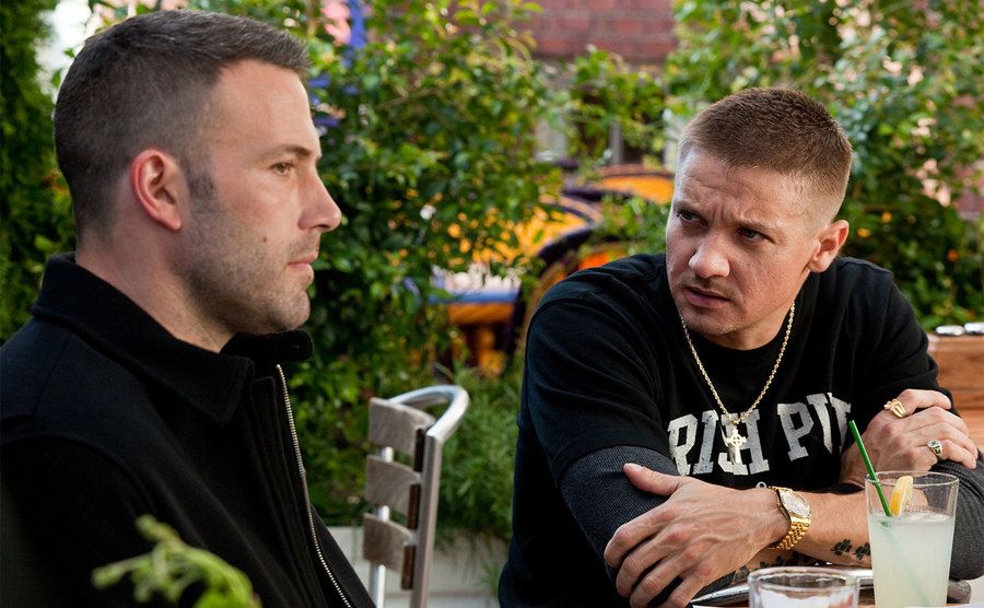 Ben Affleck and Jeremy Renner in a scene from The Town. 