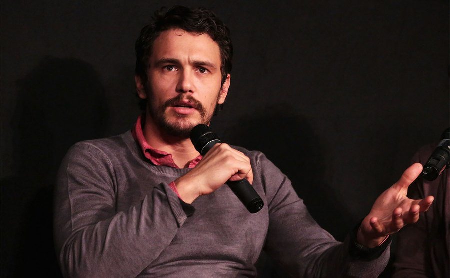 James Franco speaks during a Masterclass. 