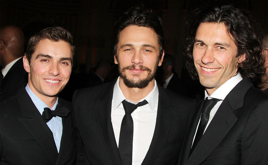 Dave Franco, James Franco and Tom Franco attend a after party.