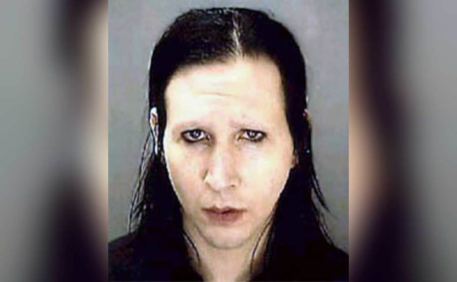 Marilyn Manson’s mugshot. 