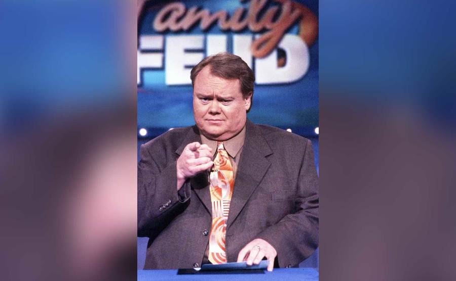 Louis Anderson poses on the set of Family Feud. 