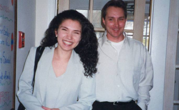 A dated image of Melanie and Bill.