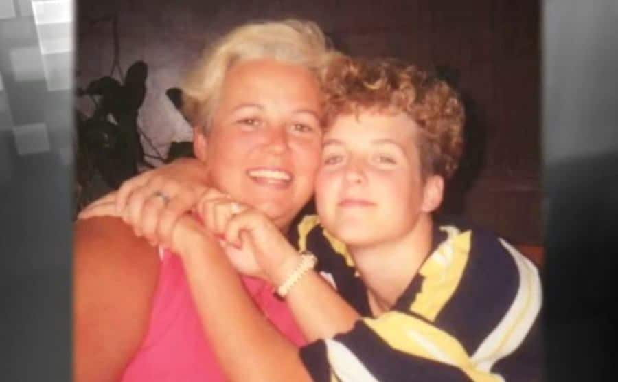 A dated picture of Amy with her mom.