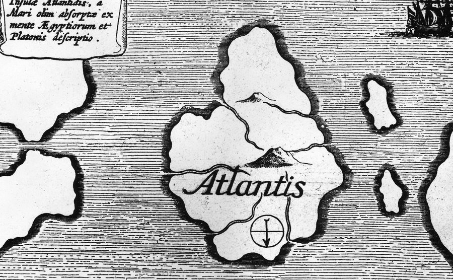 A sketch of a map of Atlantis.