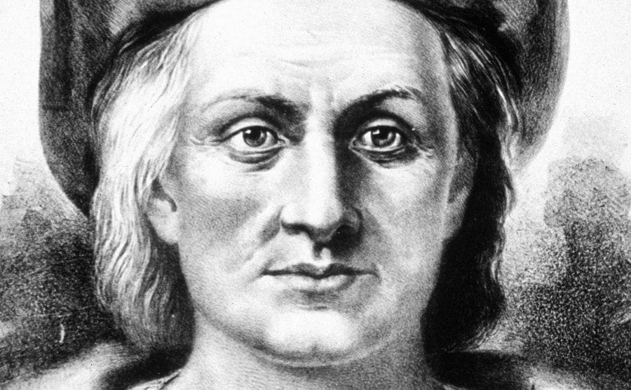 An illustration of the explorer, Christopher Columbus.