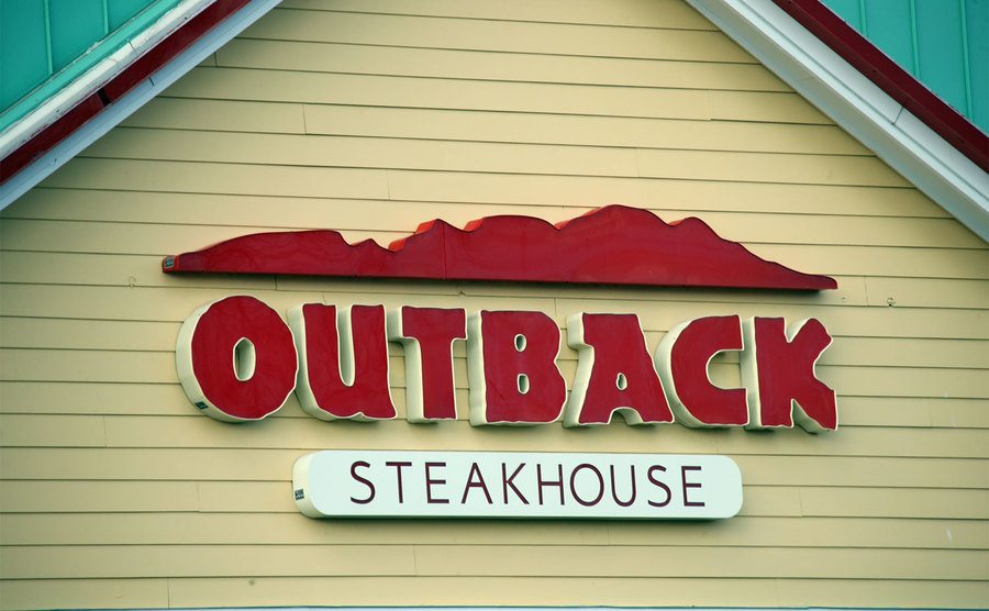 An image of the sign for Outback Steakhouse. 