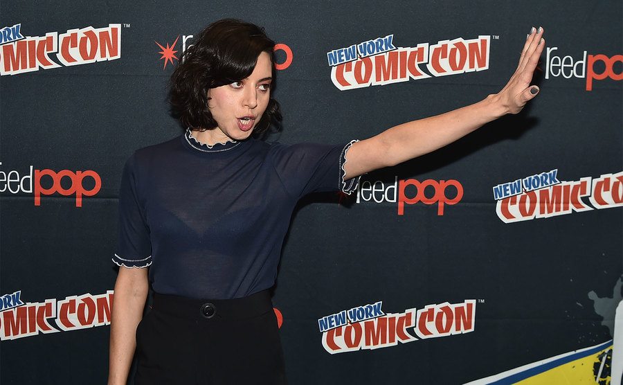 Aubrey Plaza attends Comic-Con. 