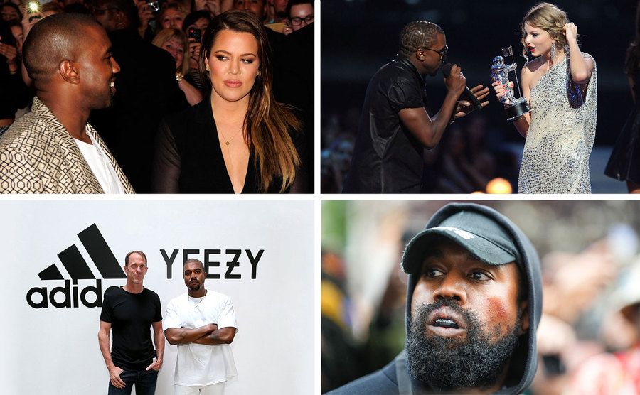 Kanye West and Khloe Kardashian / Kanye West and Taylor Swift / Eric Liedtke and Kanye West / Kanye West