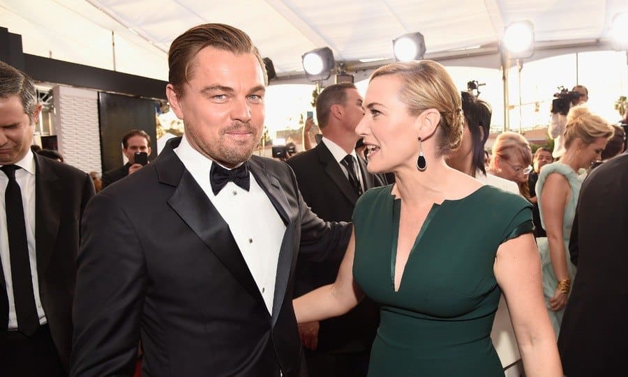 Leonardo DiCaprio and Kate Winslet attend The 22nd Annual Screen Actors Guild Awards