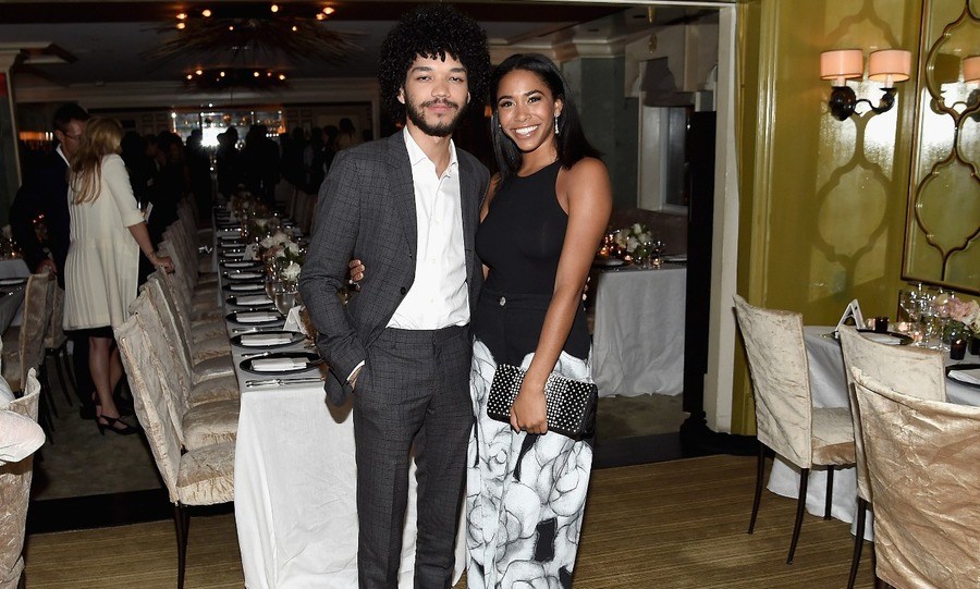 Actor Justice Smith and actress Herizen F. Guardiola attend the CHANEL Fine Jewelry Dinner