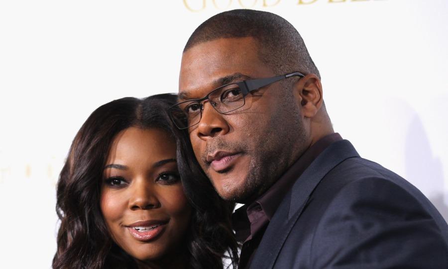 Actress Gabrielle Union (L) and actor Tyler Perry